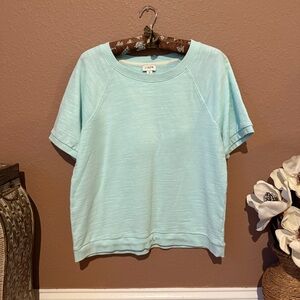 J. Crew Light Blue Women's Short Sleeve Top